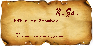 Móricz Zsombor névjegykártya