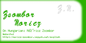 zsombor moricz business card