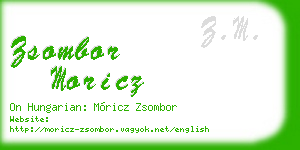 zsombor moricz business card